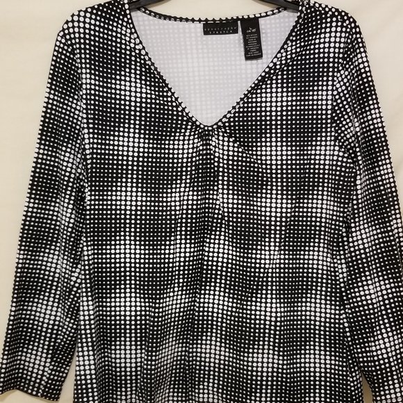 Apostrophe Stretch Long Sleeve Poked Dot Blouse Size – L (14 – 16) - Picture 1 of 5